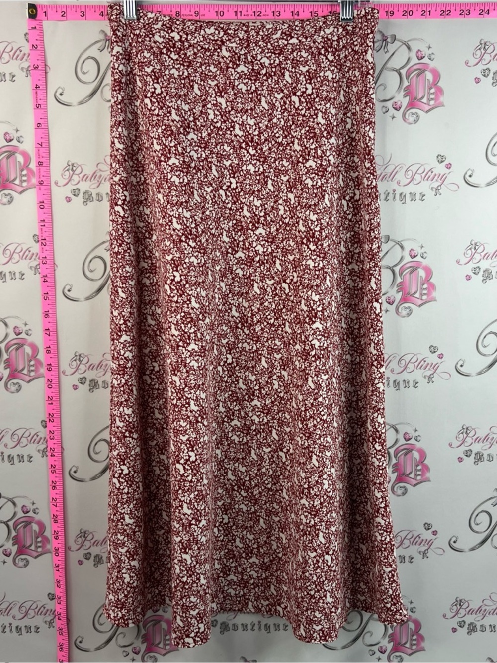 RW&CO. Skirt long maxi flowy flowers Red and White Floral Maxi Skirt